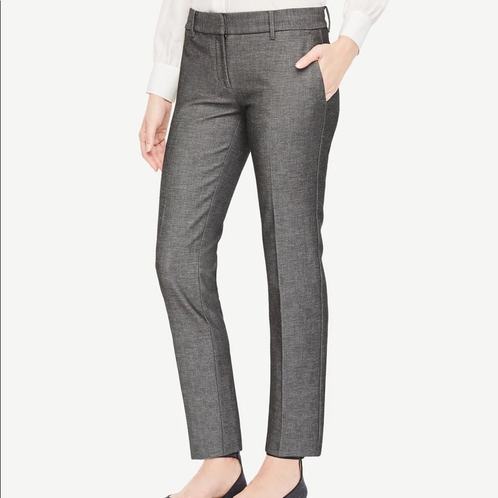 Ann Taylor Devin fit grey ankle pants